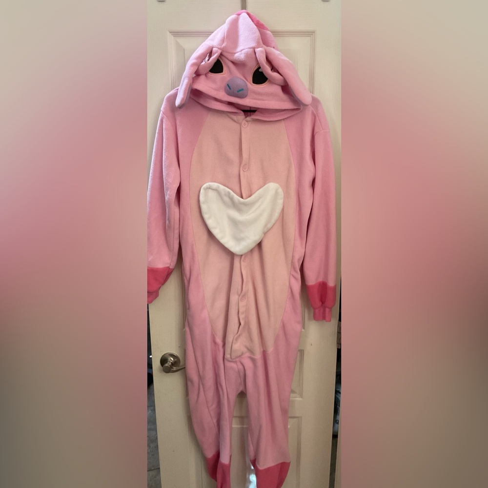 Adult Cozy Pink Angel (LILO & Stitch) Onesie
